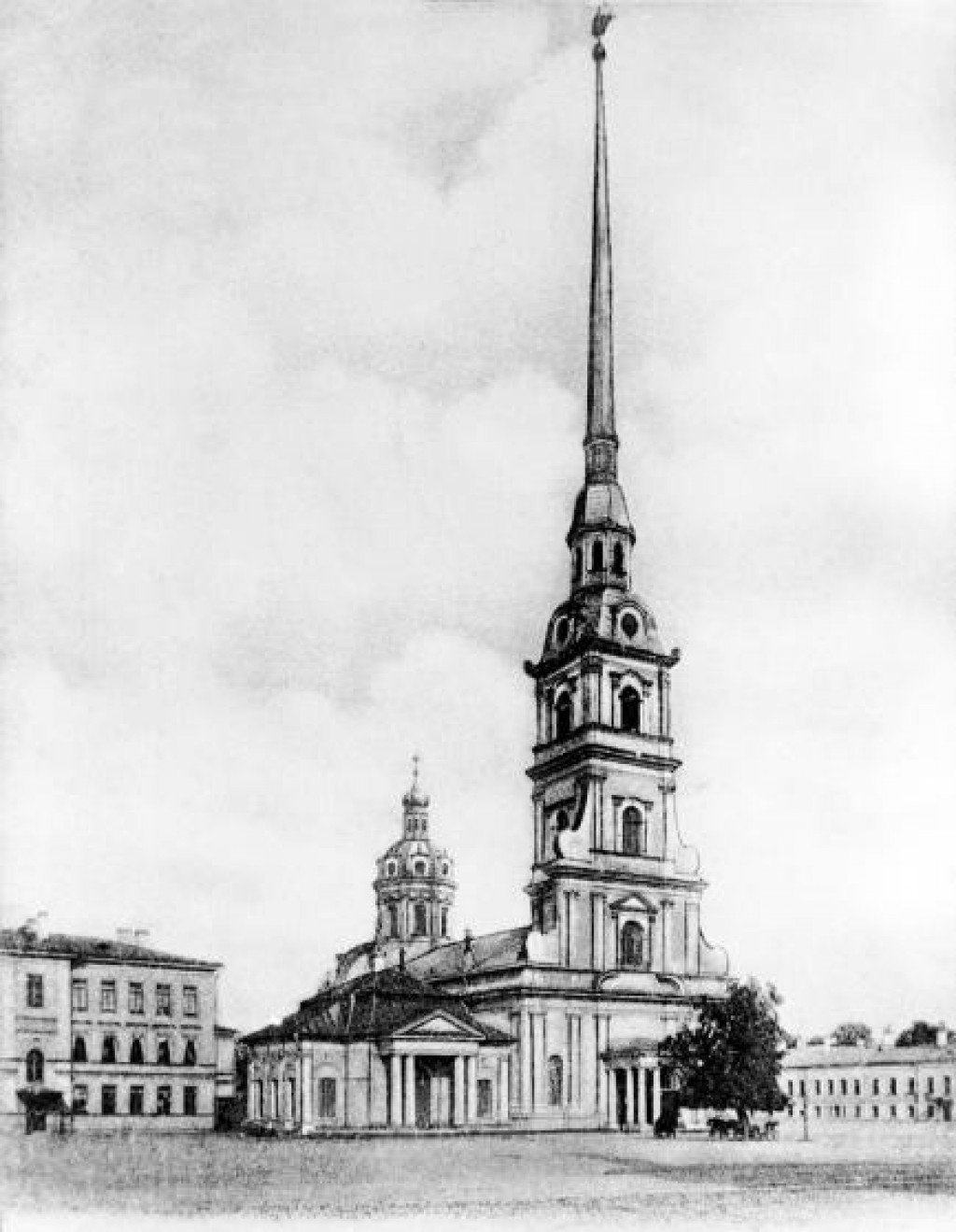 Петропавловский собор 18 век чб